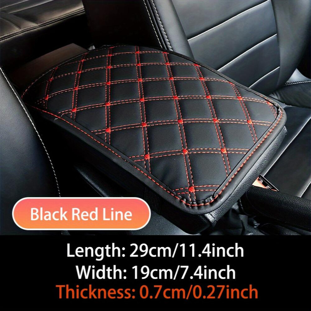 Artificial Leather Car Armrest Mat Universal Interior Auto Armrests Storage Box Mats Dust Proof Cushion Cover Waterproof Armrest Protector 885677460582