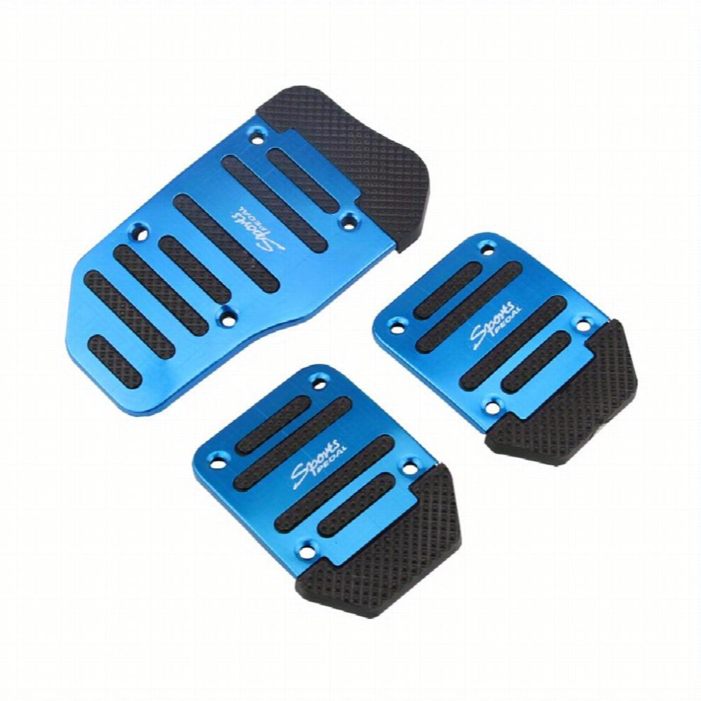 3 Pcs Car Accelerator Pedal Aluminum Alloy Non Slip Car Pedal Brake Pedal Manual Accelerator Pedal 885677460612