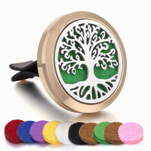 1pc Tree Of Life Car Air Vent Essential Diffuser Clip Car Air Freshener Purifier For Men With 10pcs Pad Perfume Diffuser Car Aromatherapy