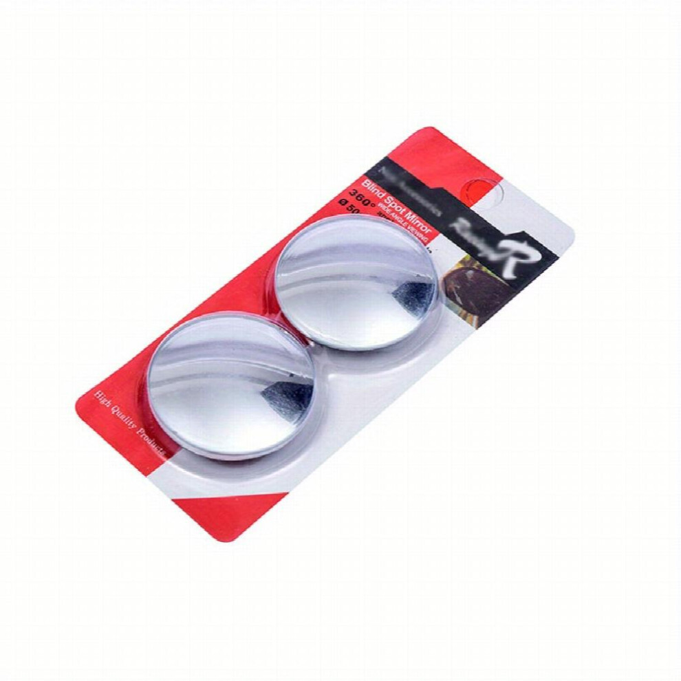 2Pcs Car Rearview Mirror High Definition Borderless Small Round Mirror Glass 360 Degree Adjustable Blind Spot Mirror Reversing Wide Angle Mirror 885677462098
