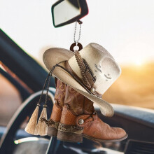 1pc 2D Car Pendant Unique Wild Car Rearview Mirror Accessories Pendant Car Pendant Key Chain Pendant Universal