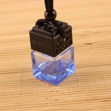 8ML Colorful Square Glass Car Perfume Bottle with Water Cube Lid Perfect Ornament for Your Vehicle