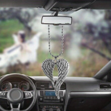 Sparkling Angel Wing Car Pendant Perfect Holiday Gift For Automobile