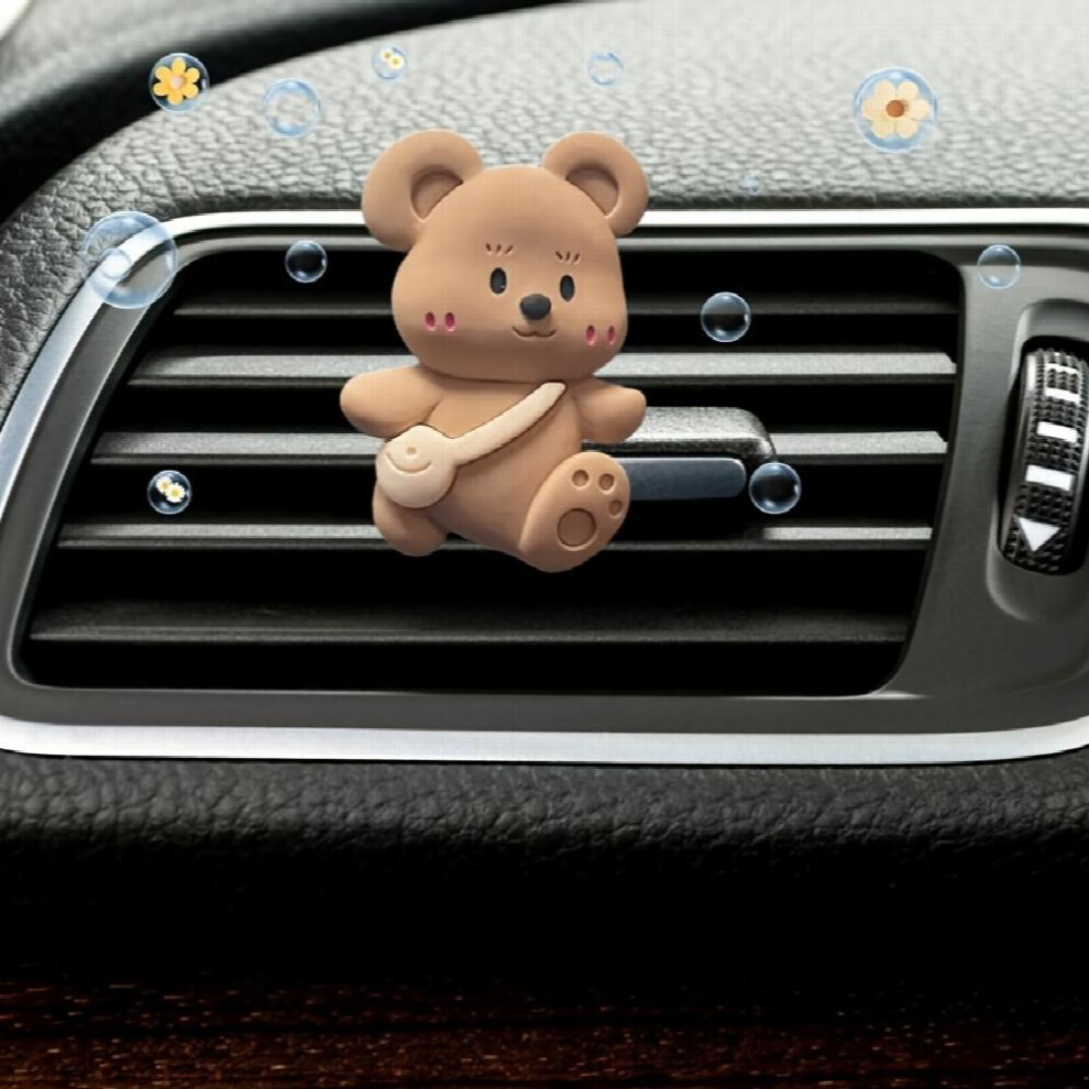 1Pc Bear Air Outlet Decorative Clip Solid Perfume Car Air Freshener Clip Car Aromatherapy Car Interior Decoration Gift 885677463132