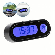 Mini Car Automobile Digital Clock Auto Watch Automotive Luminous Thermometer Hygrometer Decoration Ornament Clock Car Styling
