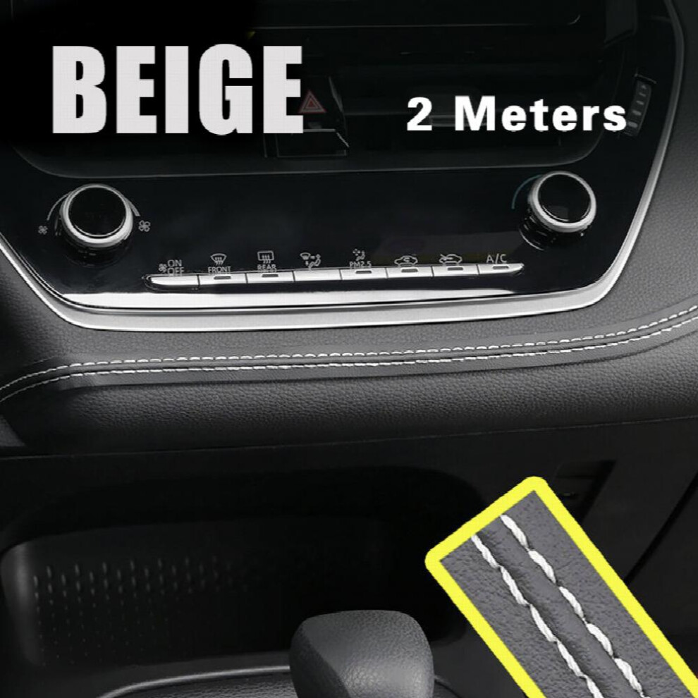 1Pc Car Mouldings Trim Pu Leather Braid Decorative Line Strip For Door Dashboard Sticker Car Interior Diy Strips Universal 885677463255