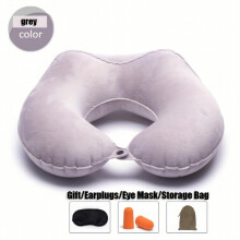 Car Home Dual use TPU Press Automatic Inflatable Pillow Home U shaped TV Travel Pillow Car Neck Support Pillow Travel Casual Head Pillow