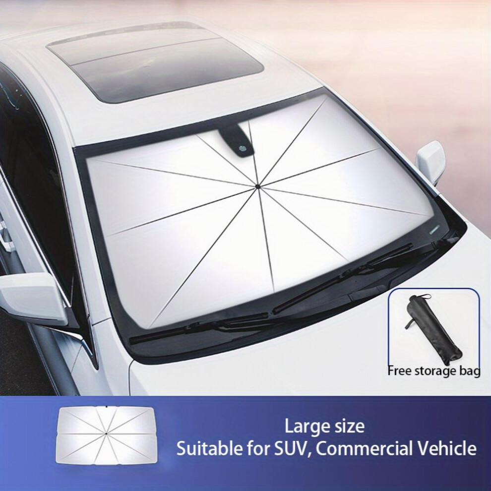 Car Windshield Sun Shade Umbrella Foldable Front Window Sunshade Umbrella For Uv Ray Block & Heat Protection Automotive Sunshades Fit Most Vehicles 885677463941