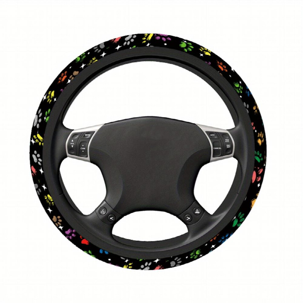 1Pc Star Dog Paw Print Steering Wheel Cover 885677464054
