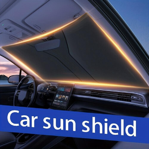 Keep Your Car And Protected With This Portable Double Layer Windshield Sun Shade 1