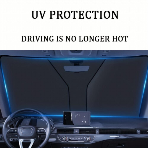 Keep Your Car And Protected With This Portable Double Layer Windshield Sun Shade 2