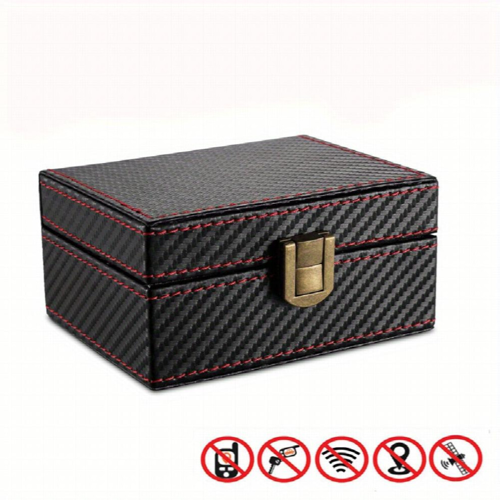Faraday Box Key Fob Protector Rfid Signal Blocking Box Carbon Fiber Signal Blocking Shielding Box For Car Key 885677464214