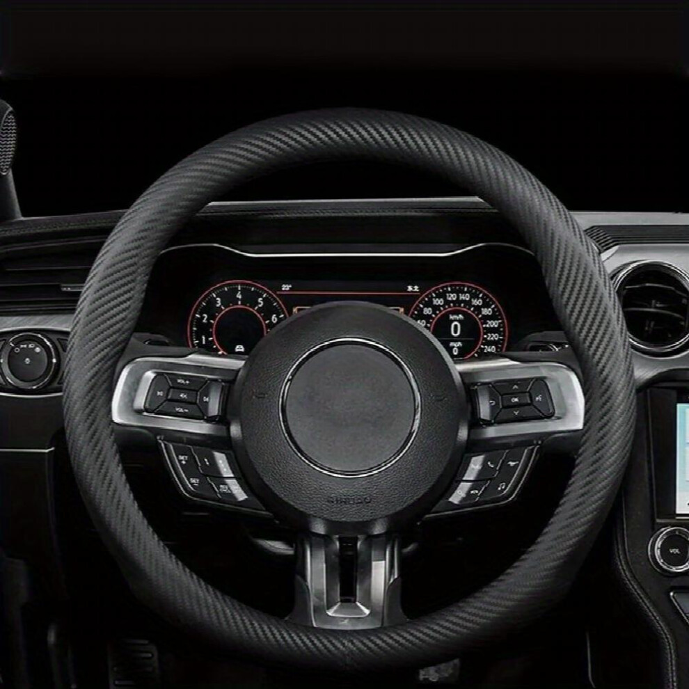 The Carbon Fiber Steering Wheel Cover Suitable For The Round D Type Handle For All Seasons Grain 885677465051