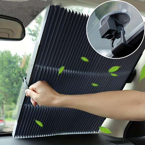 Car Retractable Windshield Sunshade With Suction Cups Sun Proetect For Auto UV Blocking Foldable Car Sun Shade Window Sun Block 1
