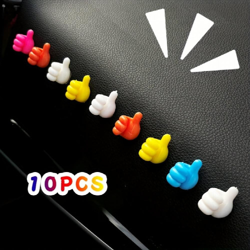 10pcs Car Home Random Thumb Cable Organizer Hook Hub Creative Data Cable Storage Fixed No Marks No Punch Sticky Hook 1