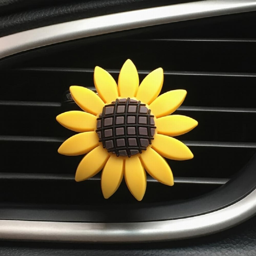 1Pc Sunflower Happy Face Sunflower Car Air Outlet Fragrant Perfume Diffuser Clip Air Freshener Diffuser Clip 885677466355