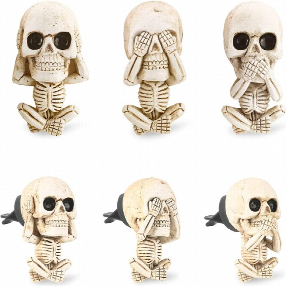 3Pcs Skull Car Air Freshener Clips For Car Interior Vent Accessories Office Home Aromatherapy Decor 885677466430