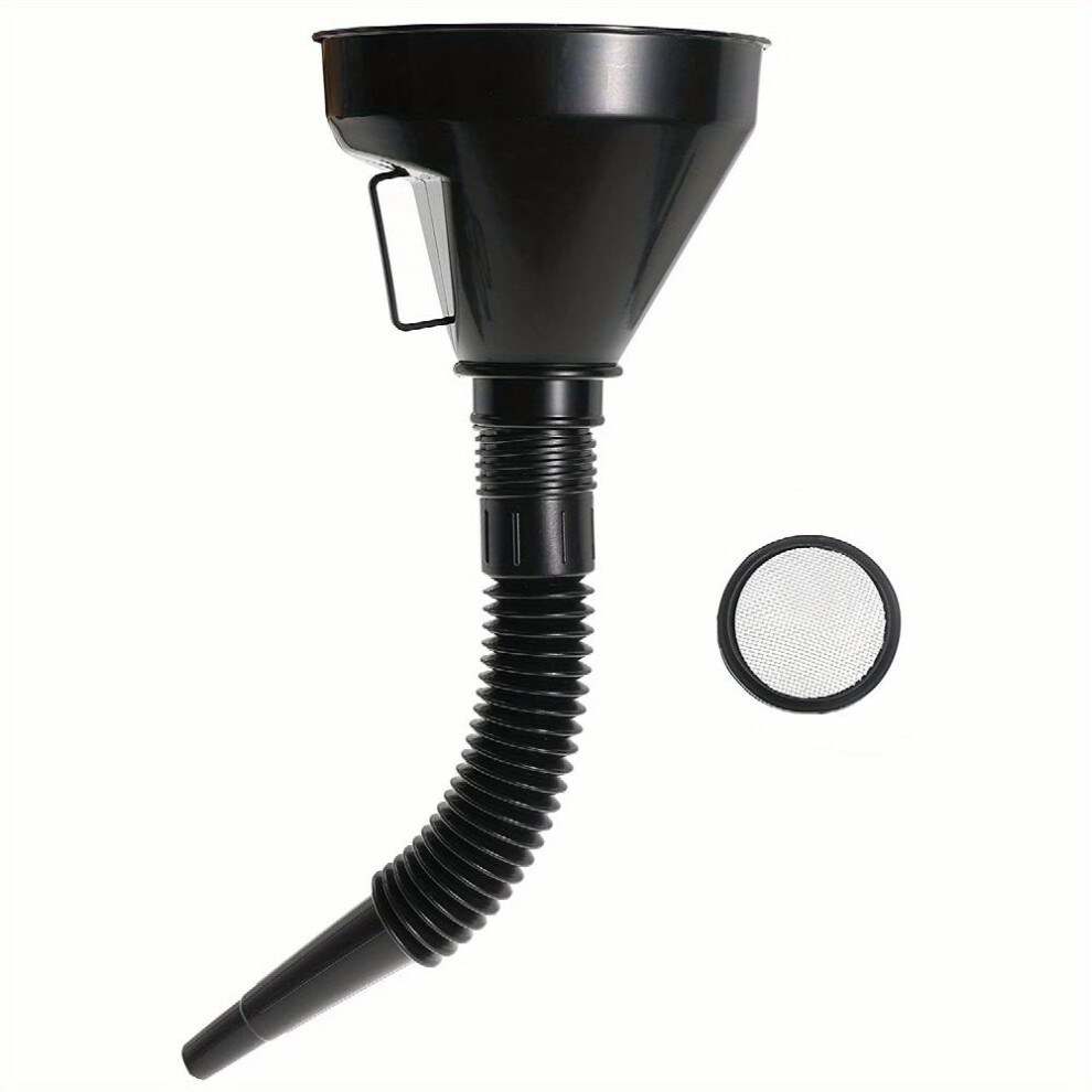 Flexible Automotive Fuel Funnel Spill Proof Refueling & Changing Tool With Wide Mouth & Handle 885677467215
