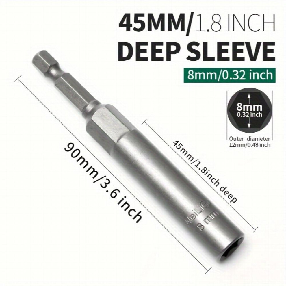 The Deepest In The Market Deepened And Extended Hexagonal Wind Batch Socket Wrench 45Mm Deep Socket Hexagonal Wind Batch Socket Head 885677467277