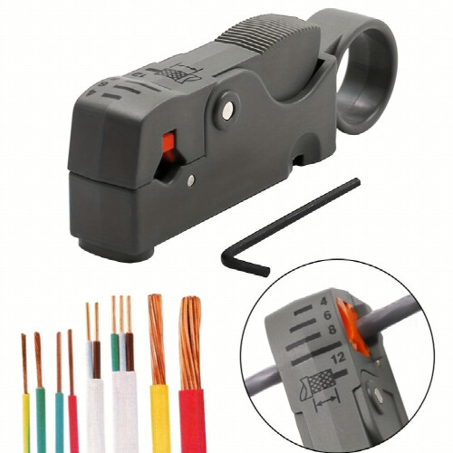 Easily Strip Coax Cables with this Grey Coax Cable Stripper 1