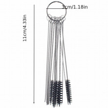 15pcs Carburetor Cleaning Brush Set 10 Needles & 5 Brushes for Carbon Dirt Jet Cleaning