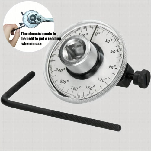 Rotary Protractor 2 54 5 08cm 360 Torque Wrench Ratchet Protractor Angle Measuring Device