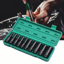 10pcs 2 54 5 08cm Impact Socket Set Deep Drive Impact Socket Set Deep Sleeve Carbon Steel Auto Repairing Tool