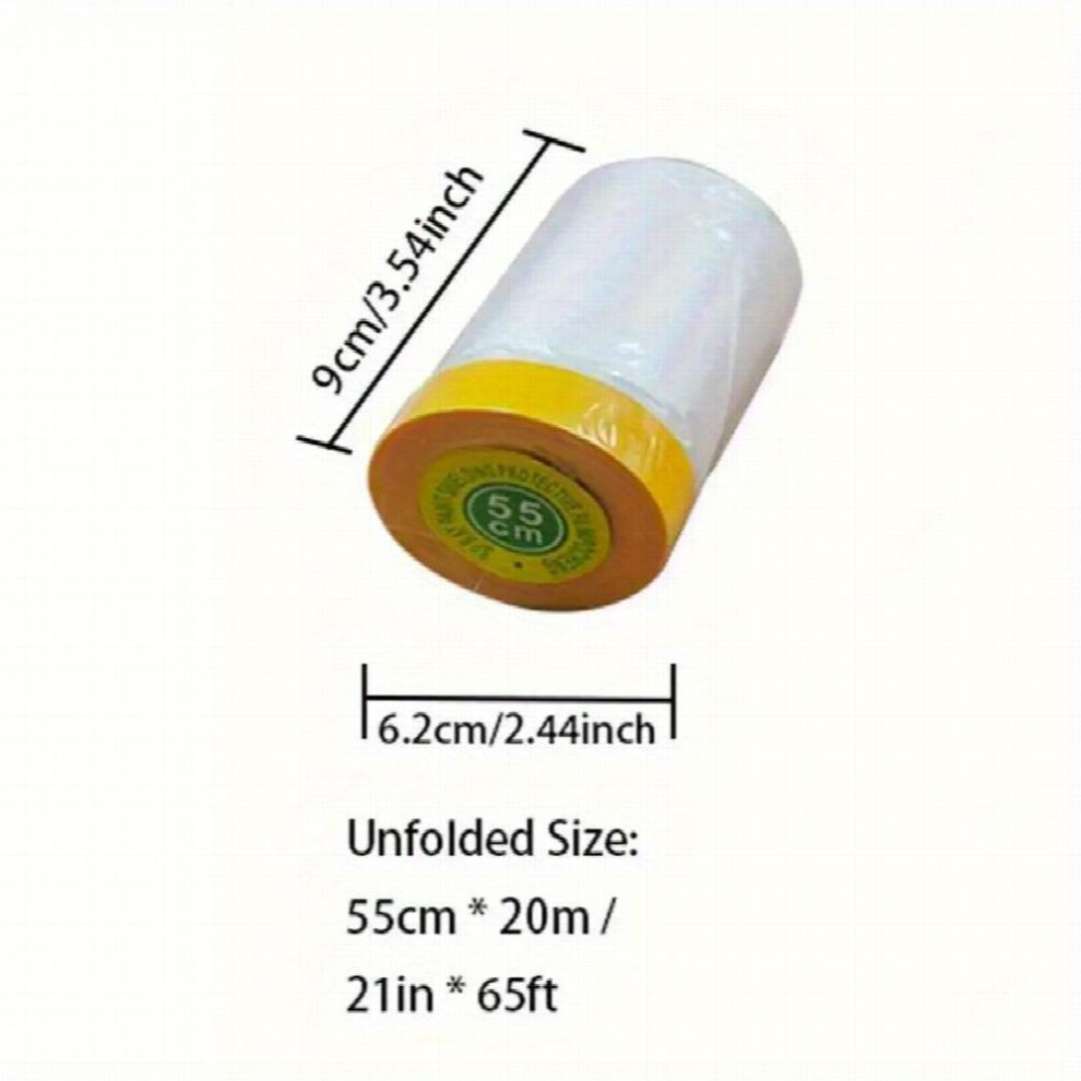 Pre Taped Masking Film Clear Plastic Sheeting Plastic Drop Cloths For Painting Automotive Appliance Plastic Sheeting Cover For Home Painting 885677468236