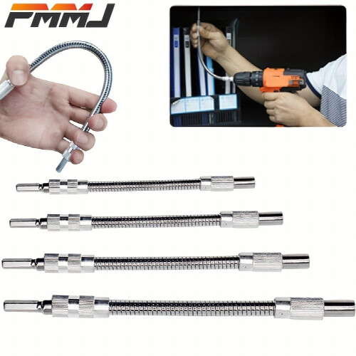 1 4 Metal Flexible Shaft Batch Head Drill Screwdriver Bit Connecting Rod function Drill Hose Cardan Shaft Soft Extension Socket Tool 1
