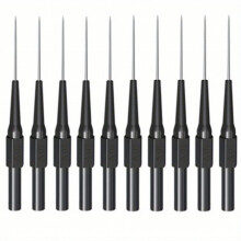 10pcs Multimeter Test Probe Back Probes Insulation Piercing Needles With 4mm Socket Acupuncture Car Tool Kit 30V