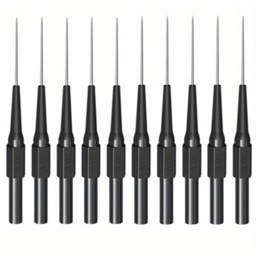 10pcs Multimeter Test Probe Back Probes Insulation Piercing Needles With 4mm Socket Acupuncture Car Tool Kit 30V