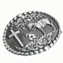 1pc Zinc Alloy Oval Embossed Metal Belt Buckle Charm Clasp Hook Jeans Accessory For Men