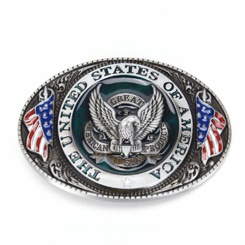 American Flag Eagle Belt Buckle