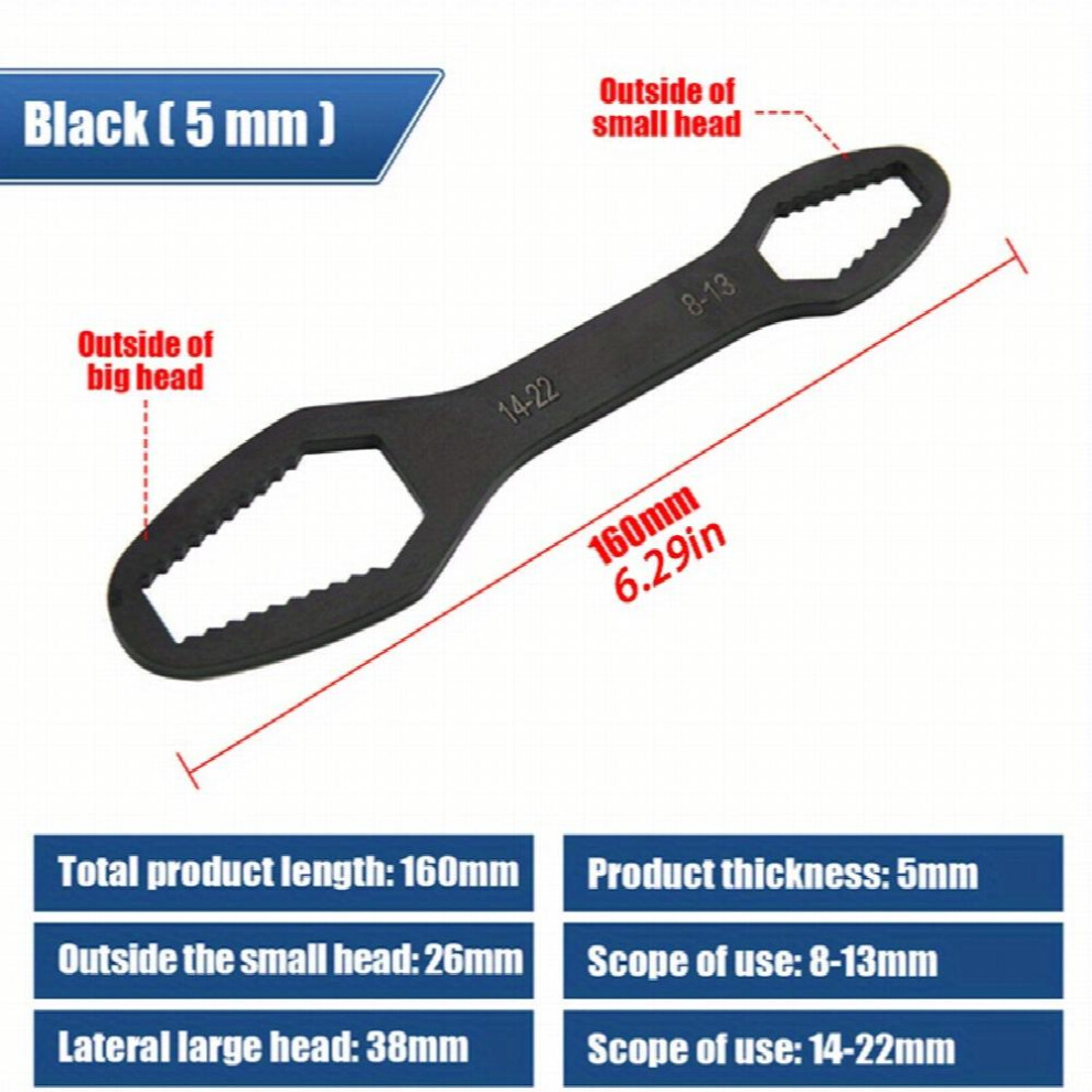 8 22Mm Universal Plum Blossom Wrench Plate Double Headed Plum Blossom Wrench Self Tightening Wrench Purpose Manual Car Maintenance Tool 885677489019