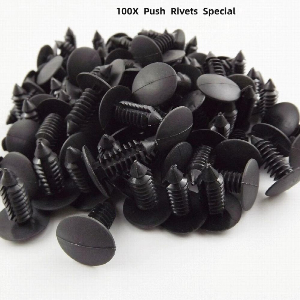 100Pcs 8Mm Universal Plastic Expansion Rivets Fasten Fenders And Bumpers Instantly 885677489330
