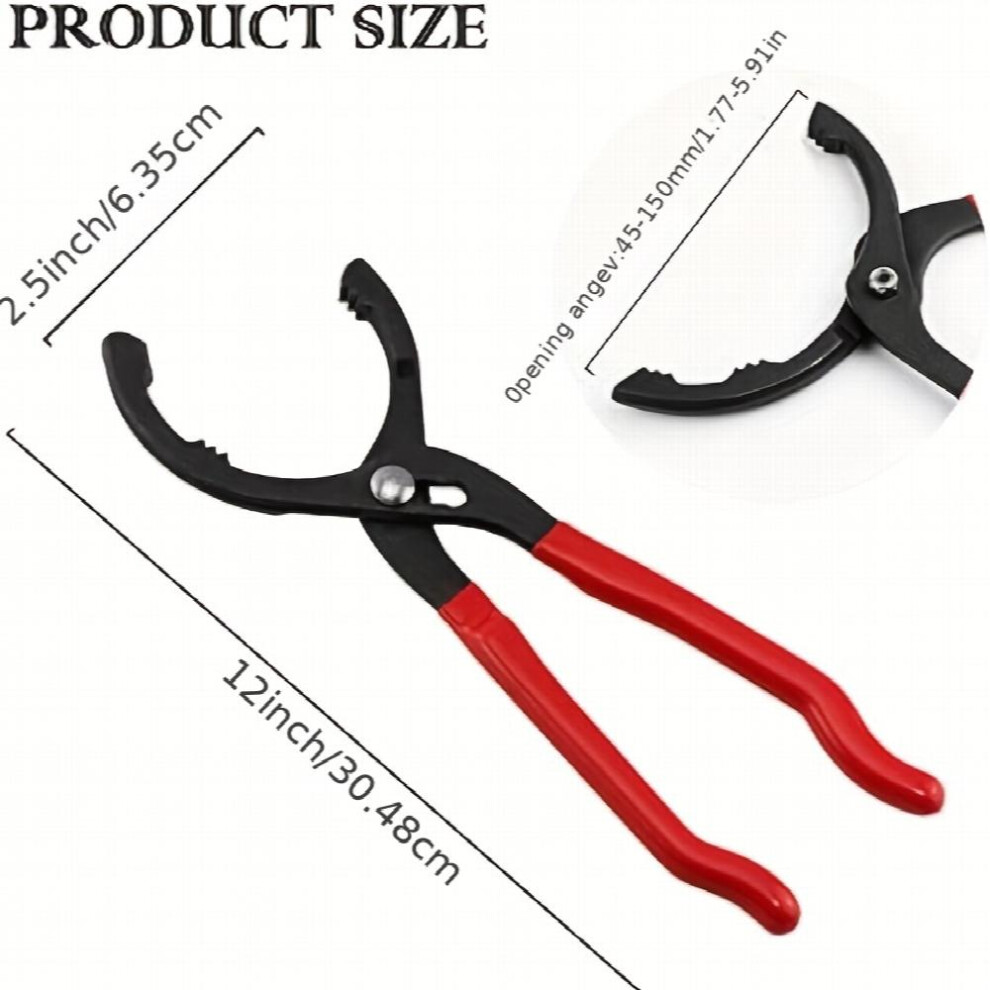 1Pc 30 Adjustable Filter Pliers Wrench Adjustable Filter Removal Tool Ideal For Engine Filters Conduit Fittings 885677489507
