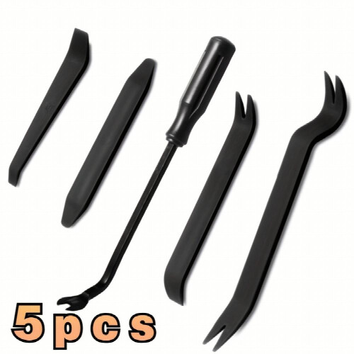 5pcs Auto Trim Removal Tool Kit No Scratch Plastic Pry Tool Kit Remove Interior Door Panels Clips Fast & Easily 1