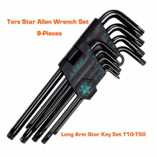 9pcs 13pcs Hexagonal Wrench Set Long Arm Ball Plum Star Wrench Conversion Handle Imperial Metric Good Gift