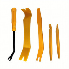5Pcs Universal Car Interior Removal Tool Kit Yellow Pry High Plastic Car Fasteners Tools Kit For Removing Door Cleats Audio Dashboard