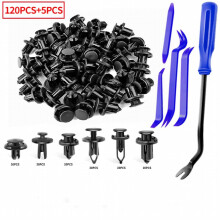 125pcs 6 3mm 8mm 9mm 10mm Nylon Bumper Push Fasteners Bumper Clips With Fastener Removal Tool