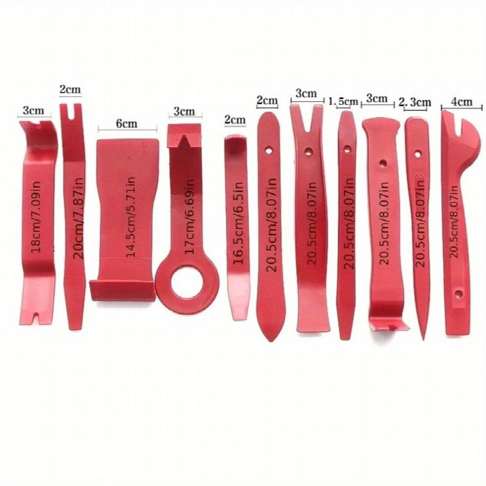 11Pcs Auto Trim Removal Tool No Scratch Plastic Pry Tool Kit Car Panel Removal Tool Fastener Removal Clip Molding Dashboards Interior Trim Tool 885677490794