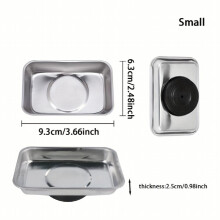 Stainless Steel Magnetic Tray Tool Parts Storage Magnet Tool Trays Parts Holder For Screws Sockets Bolts Pins Keep Small Parts Car Service Tray