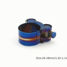 Universal Stainless Steel Hose Clamp Kit Adjustable Titanium T Bolt Clamp 26mm To 114mm