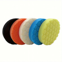 5pcs set Automotive Polishing Sponge Wheel Hexagonal Ripple Pattern Indentation Polishing Pad Waxing Set