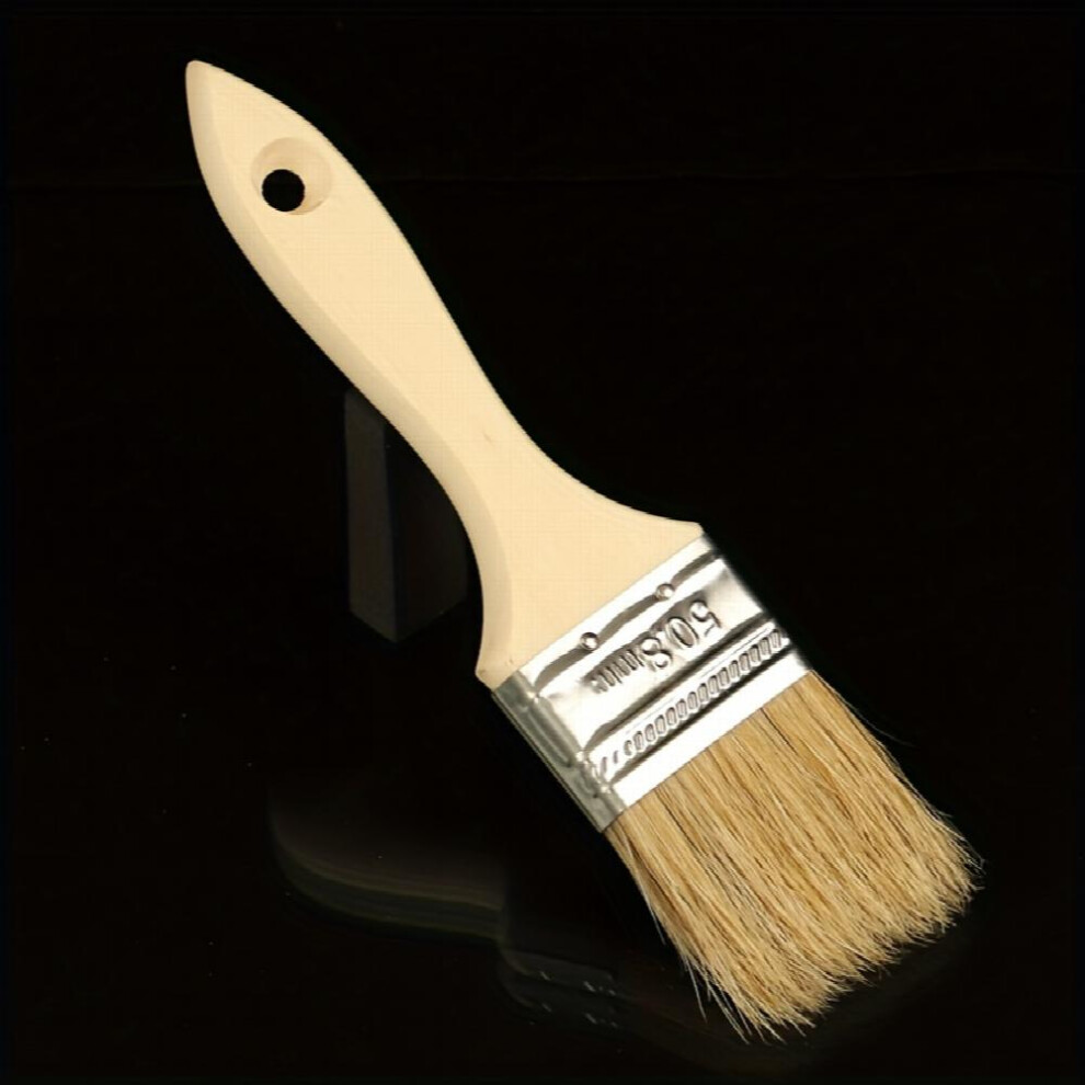 1Pc 5Pcs 5 08 Cm Pure Hair Brush Set Boiled Bristle Hair Brush Paint Brush Barbecue Hair Brush Wooden Handle Paint Brush Car Applicator Tool 885677491319