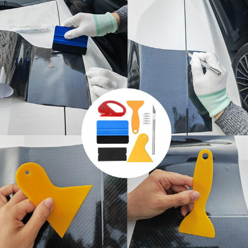 Complete Car Wrapping and Window Tinting Tool Kit Vinyl Scraper Cutter Squeegee Spatulas & More 2