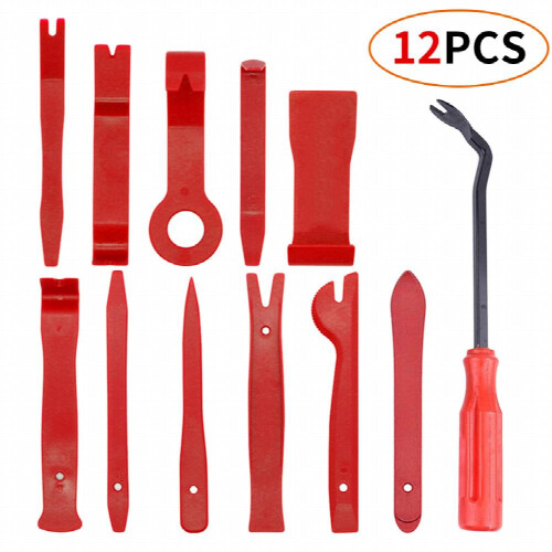 12PCS Auto Door Clip Panel Trim Removal Tools Kits Navigation Blades Disassembly Plastic Car Interior Conversion Repairing Tool