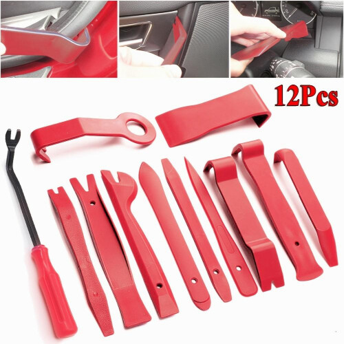 12PCS Auto Door Clip Panel Trim Removal Tools Kits Navigation Blades Disassembly Plastic Car Interior Conversion Repairing Tool 1