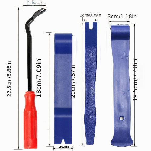 12PCS Auto Door Clip Panel Trim Removal Tools Kits Navigation Blades Disassembly Plastic Car Interior Conversion Repairing Tool 2