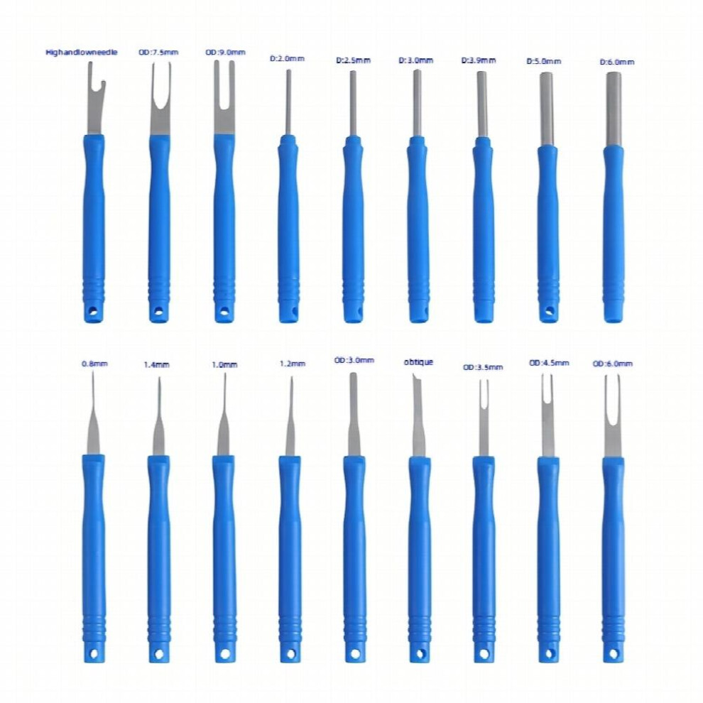 18 Round Handle Automotive Wire Harness Plug Terminal Removal Tool Needle Withdrawal Push Needle Auto Repair Needle Extractor Other Maintenance 885677492095